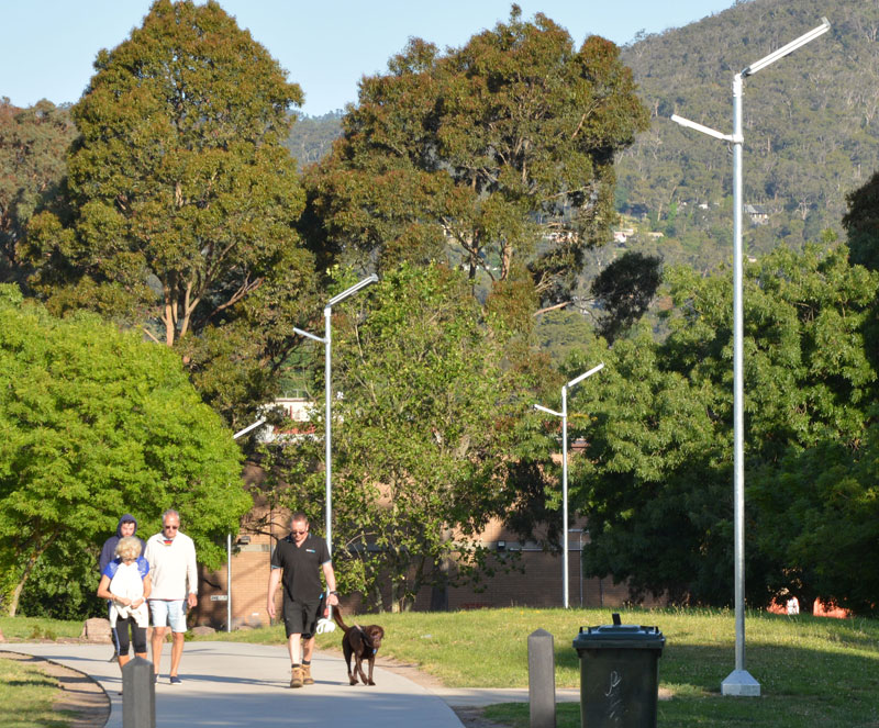 solar powered lighting for public area