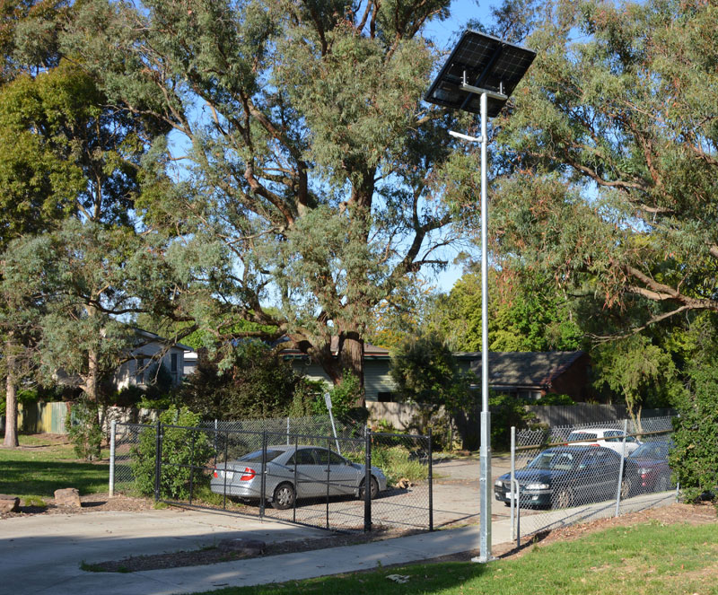 solar powered lighting installation