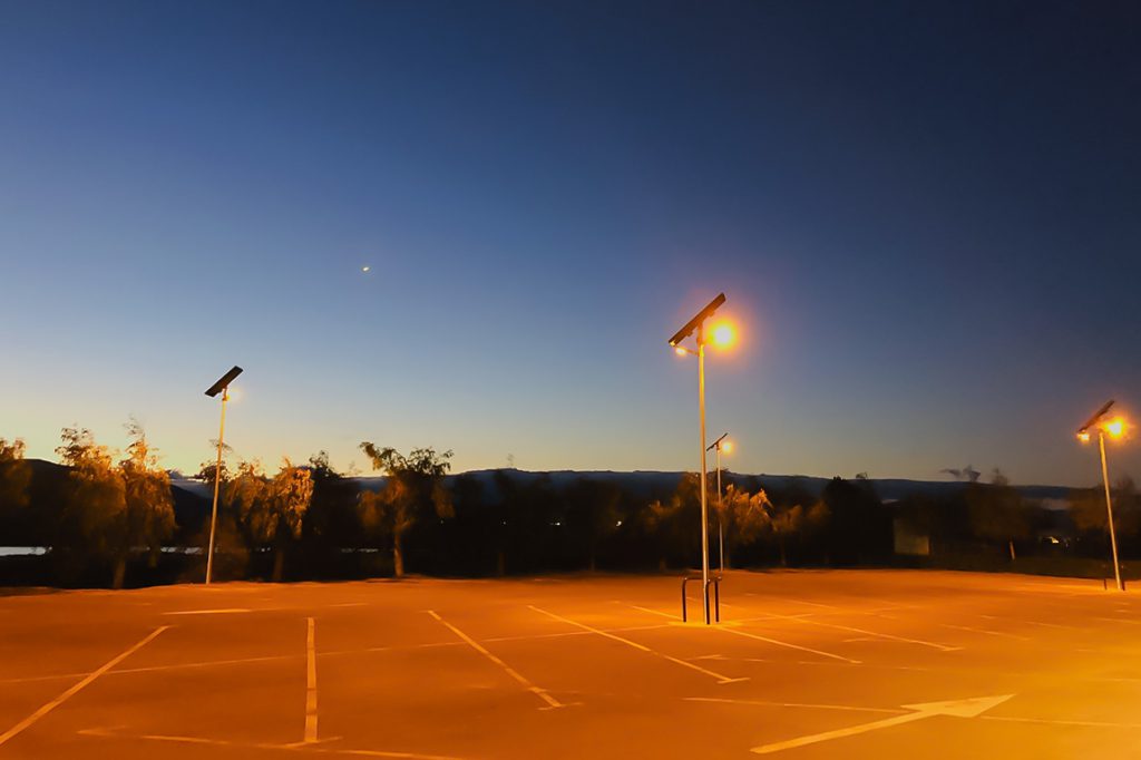 Solar LED Parking Lot Light in Spain -