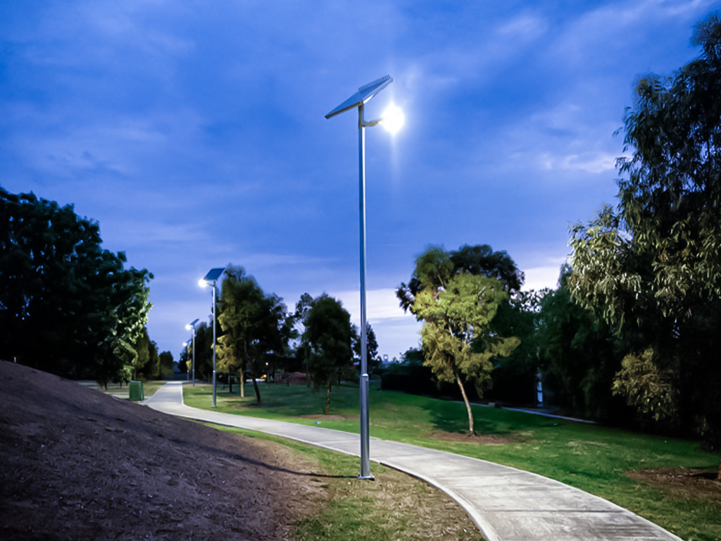 smart solar public lighting for shared pathway