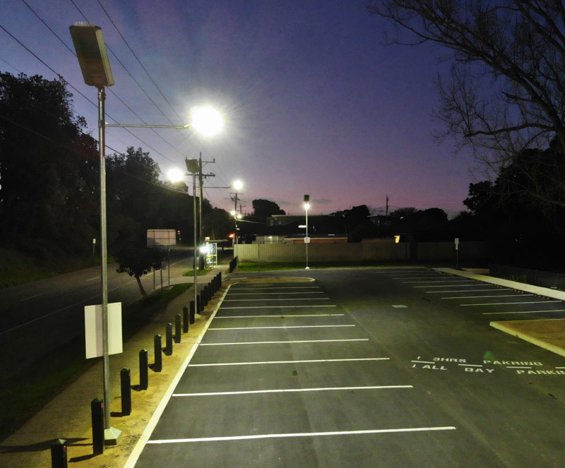sustainable solar car park lighting