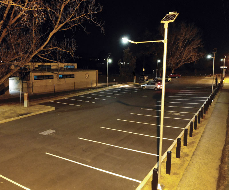 outdoor solar car park lighting
