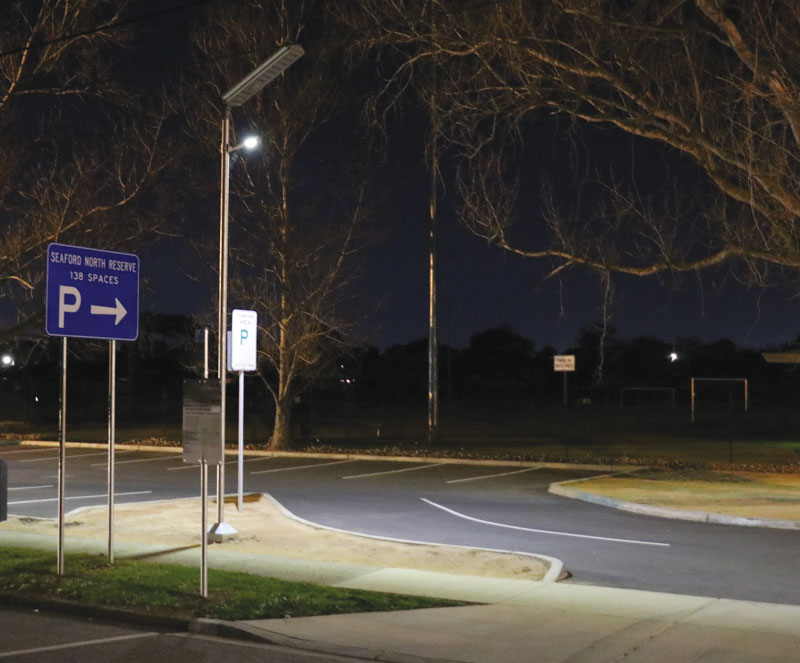 split type solar car park lighting